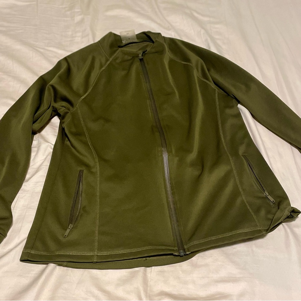 4/$25 bundle deal- Olive Green Zip-Up Jacket